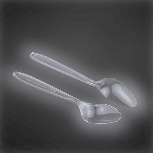 Heavy weight Clear plastic spoon	